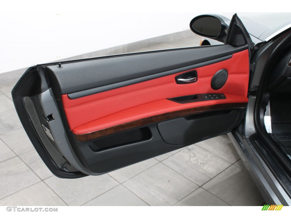 2009 3 Series 335i Convertible - Space Grey Metallic / Coral Red/Black Dakota Leather photo #14