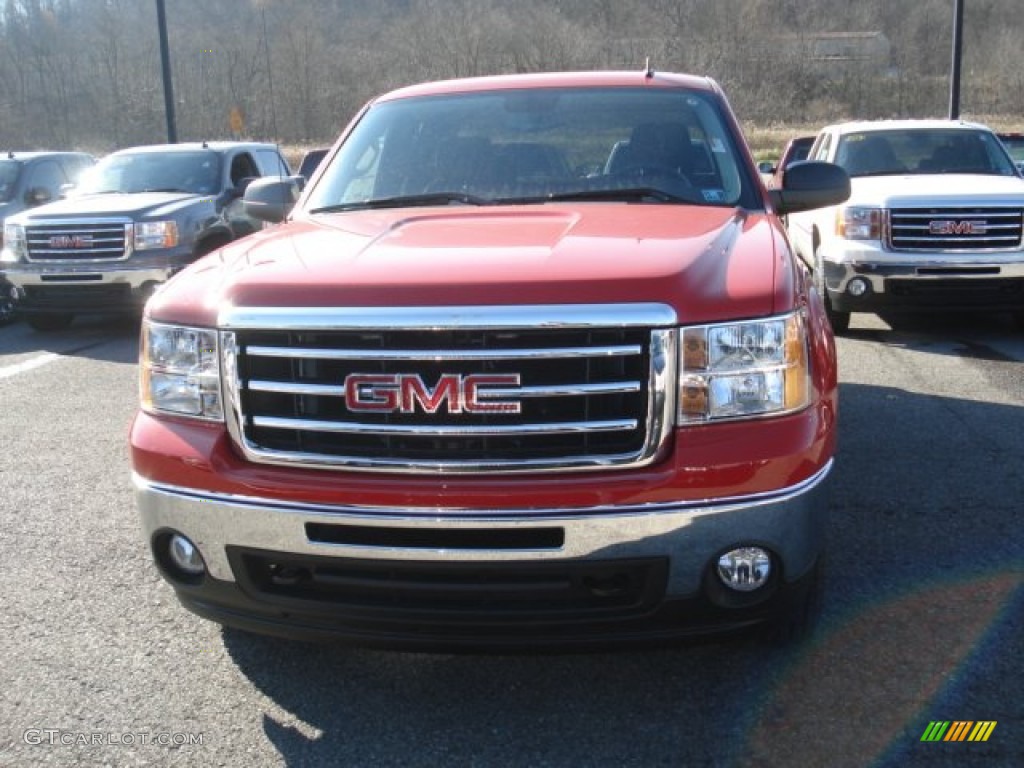 2013 Sierra 1500 SLE Extended Cab 4x4 - Fire Red / Ebony photo #3