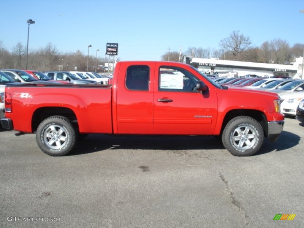 2013 Sierra 1500 SLE Extended Cab 4x4 - Fire Red / Ebony photo #5