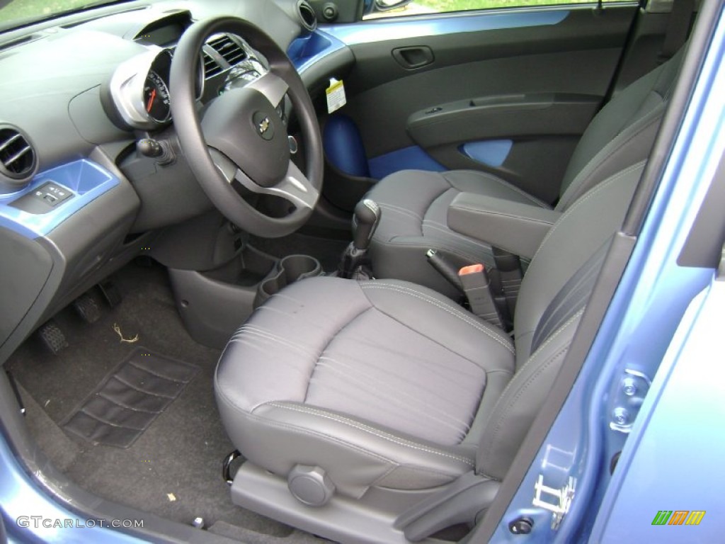 Silver/Blue Interior 2013 Chevrolet Spark LS Photo #73670796