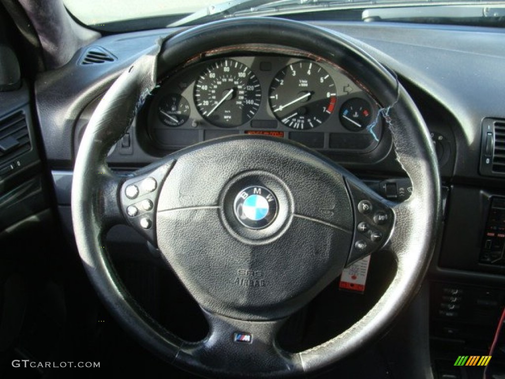 1999 BMW 5 Series 528i Sedan Black Steering Wheel Photo #73671762