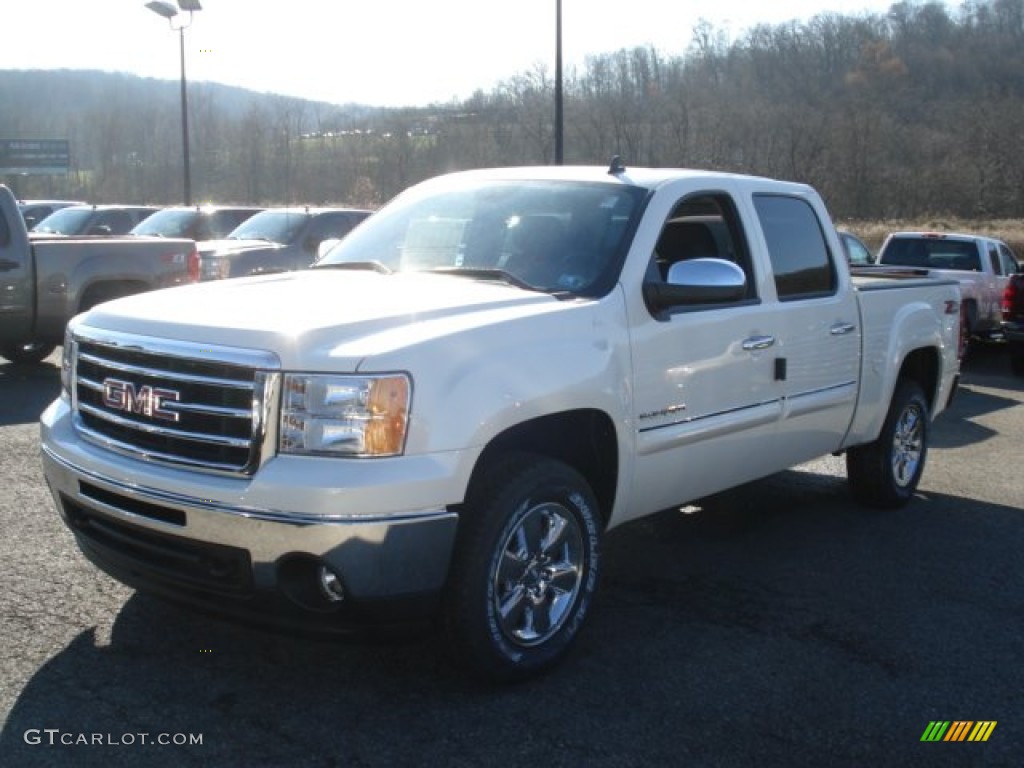 2013 Sierra 1500 SLE Crew Cab 4x4 - White Diamond Tricoat / Ebony photo #2