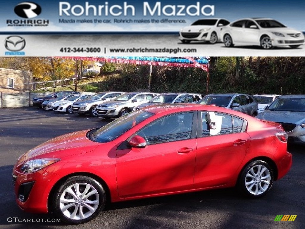 2010 MAZDA3 s Sport 4 Door - Velocity Red Mica / Black photo #1