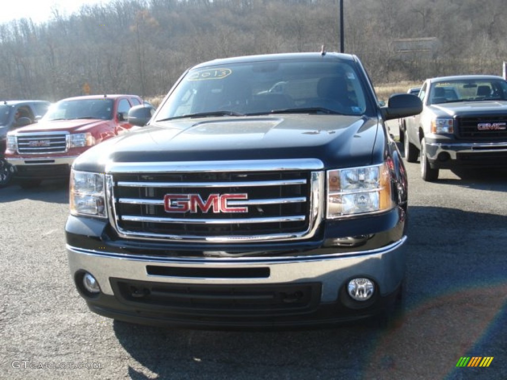 2013 Sierra 1500 SLE Crew Cab 4x4 - Onyx Black / Ebony photo #3