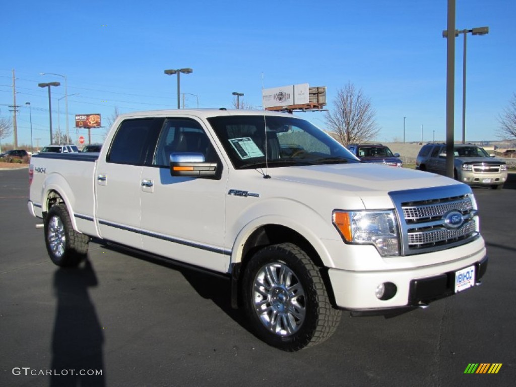 2010 F150 Platinum SuperCrew 4x4 - White Platinum Metallic Tri Coat / Sienna Brown Leather/Black photo #1