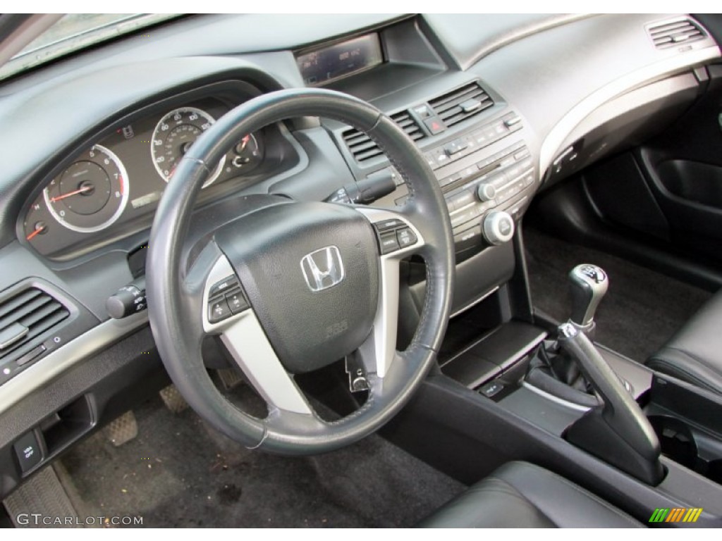 2008 Honda Accord EX-L Sedan Black Dashboard Photo #73675745