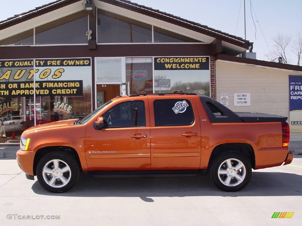 2007 Avalanche LTZ 4WD - Sunburst Orange Metallic / Ebony photo #1