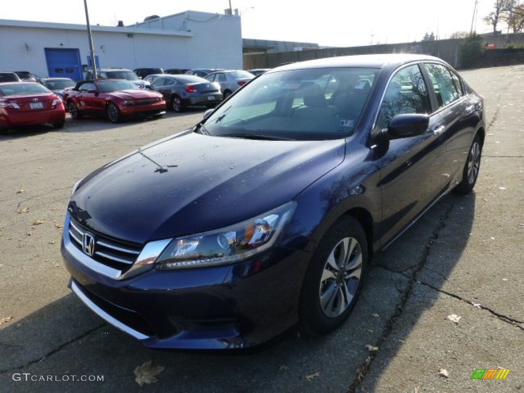 2013 Accord LX Sedan - Obsidian Blue Pearl / Gray photo #8