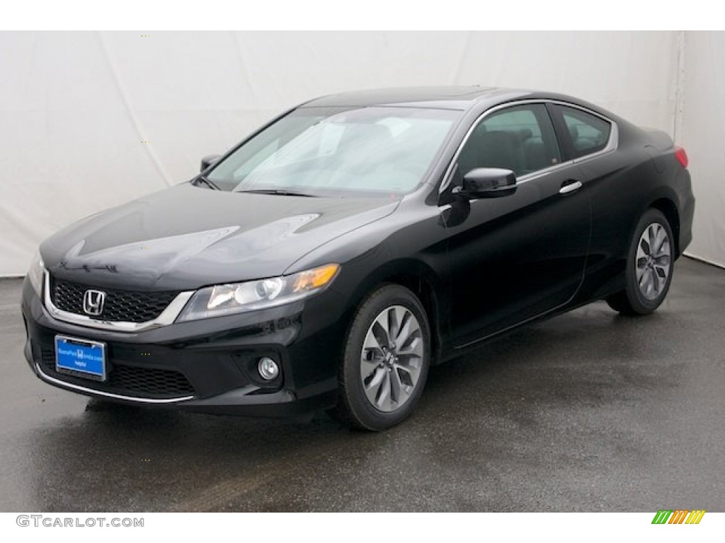 2013 Accord EX-L Coupe - Crystal Black Pearl / Black photo #3
