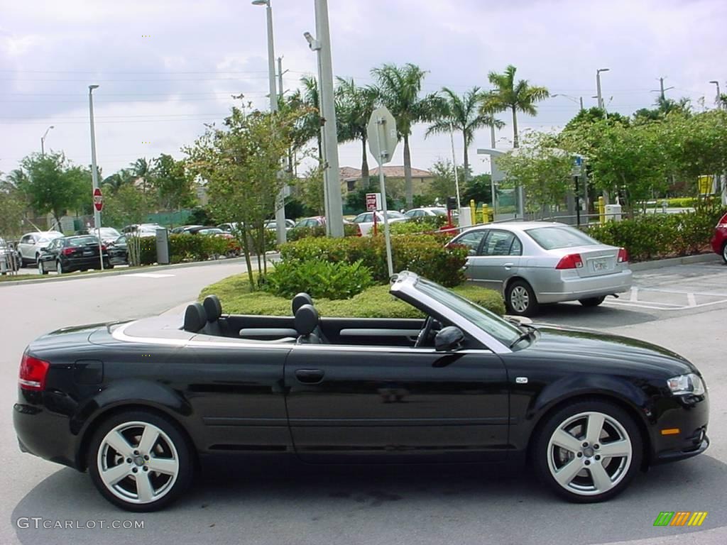 2008 A4 3.2 quattro Cabriolet - Brilliant Black / Black photo #6