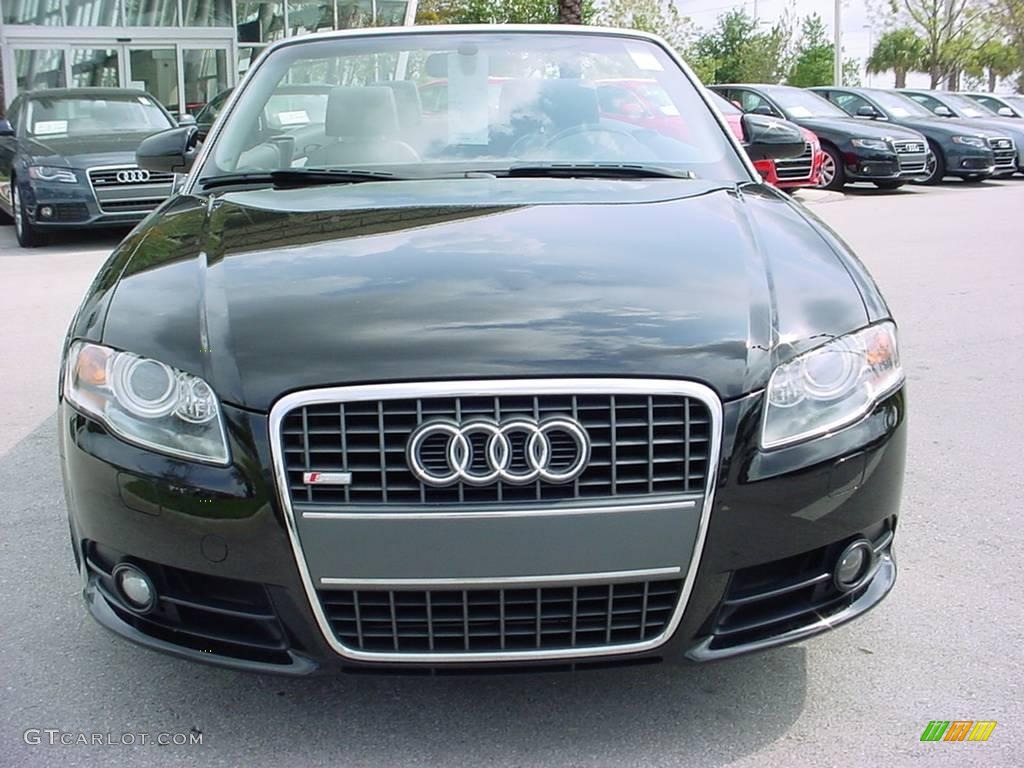 2008 A4 3.2 quattro Cabriolet - Brilliant Black / Black photo #8