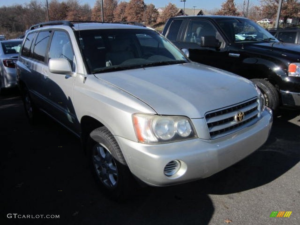 2002 Highlander V6 4WD - Millennium Silver Metallic / Gray photo #1