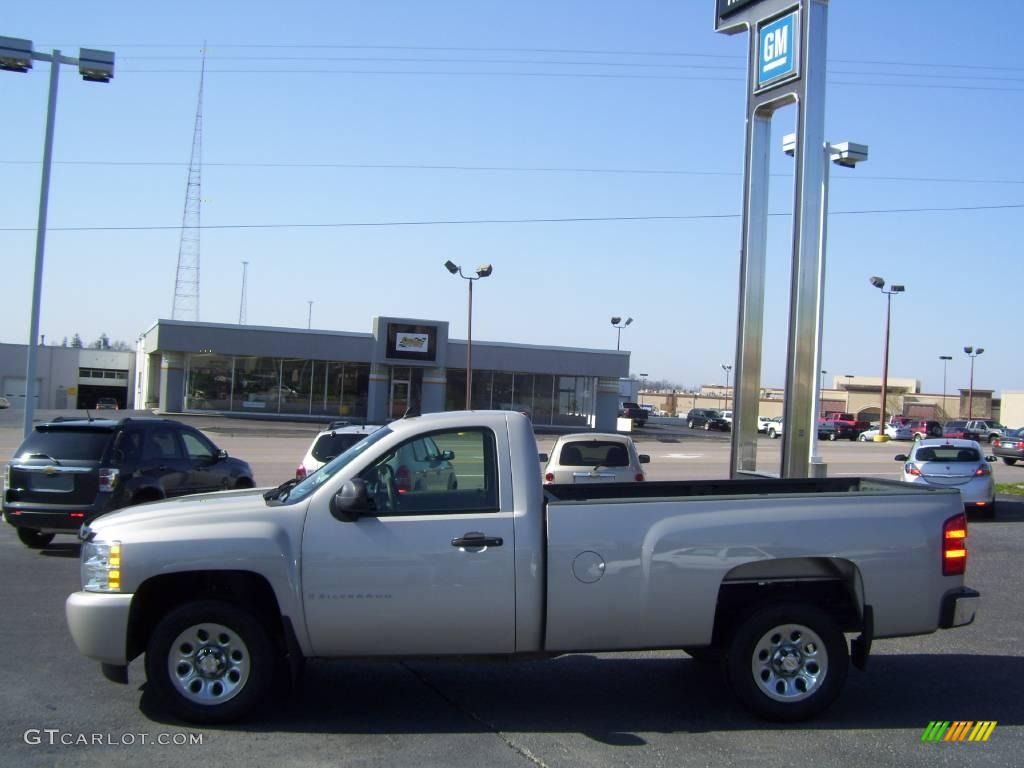 2008 Silverado 1500 LS Regular Cab - Silver Birch Metallic / Dark Titanium photo #2