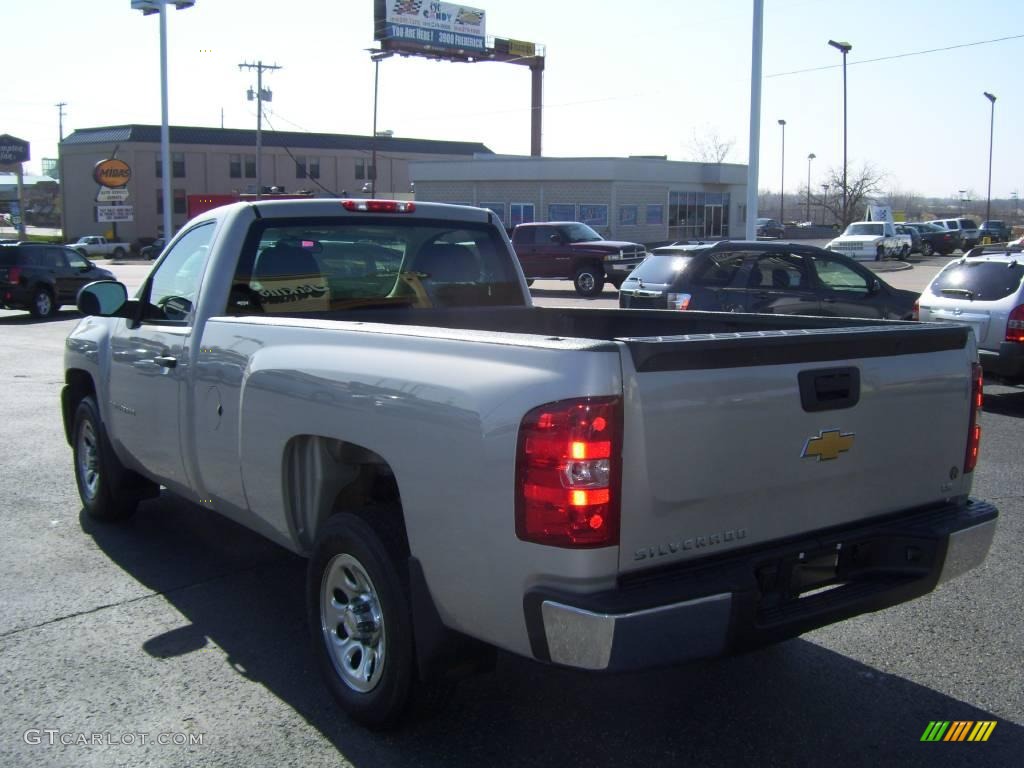 2008 Silverado 1500 LS Regular Cab - Silver Birch Metallic / Dark Titanium photo #3