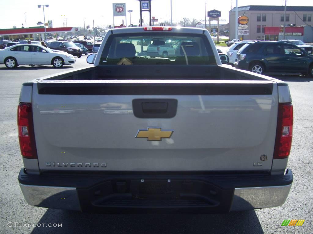 2008 Silverado 1500 LS Regular Cab - Silver Birch Metallic / Dark Titanium photo #4