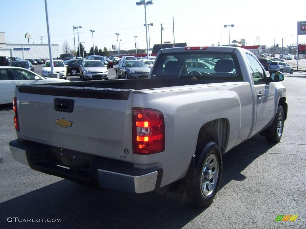 2008 Silverado 1500 LS Regular Cab - Silver Birch Metallic / Dark Titanium photo #5