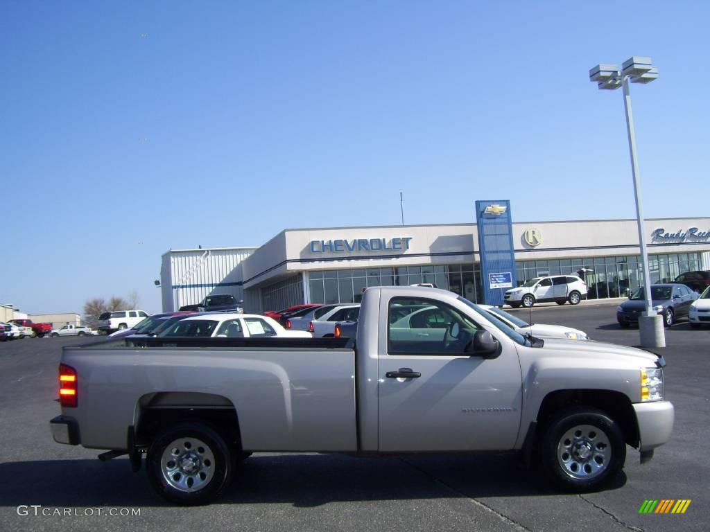 2008 Silverado 1500 LS Regular Cab - Silver Birch Metallic / Dark Titanium photo #6