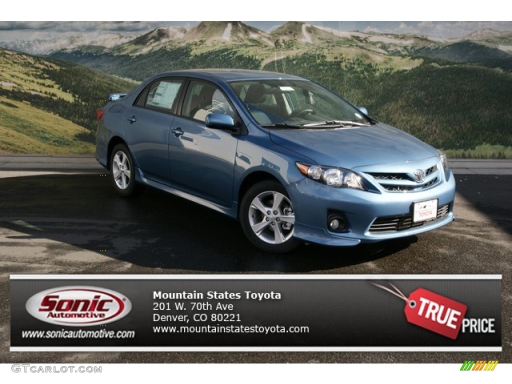 2013 Corolla S - Tropical Sea Metallic / Dark Charcoal photo #1