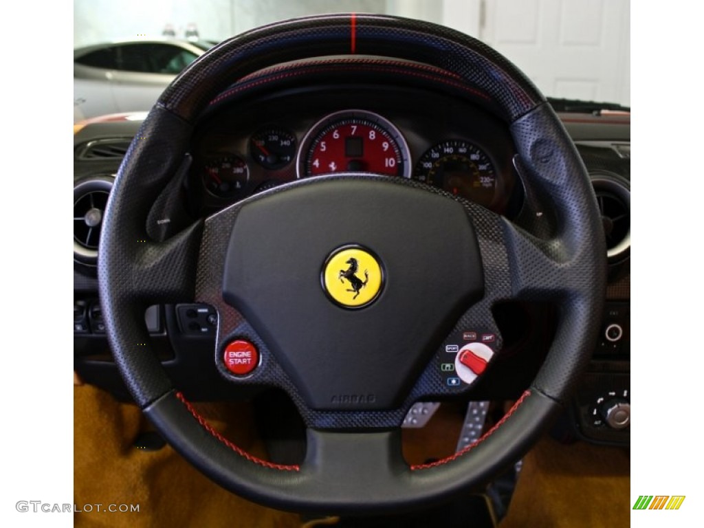 2008 Ferrari F430 Spider F1 Beige Steering Wheel Photo #73687809