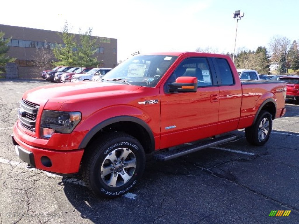 2013 F150 FX4 SuperCab 4x4 - Race Red / Black photo #5