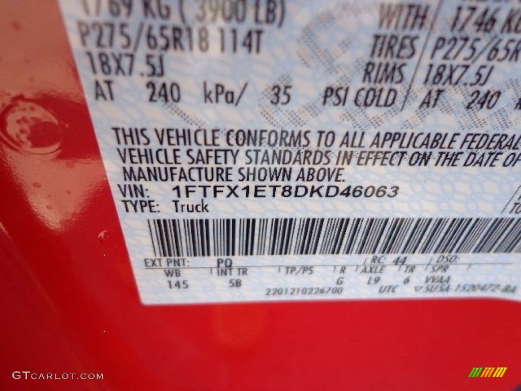 2013 F150 FX4 SuperCab 4x4 - Race Red / Black photo #13