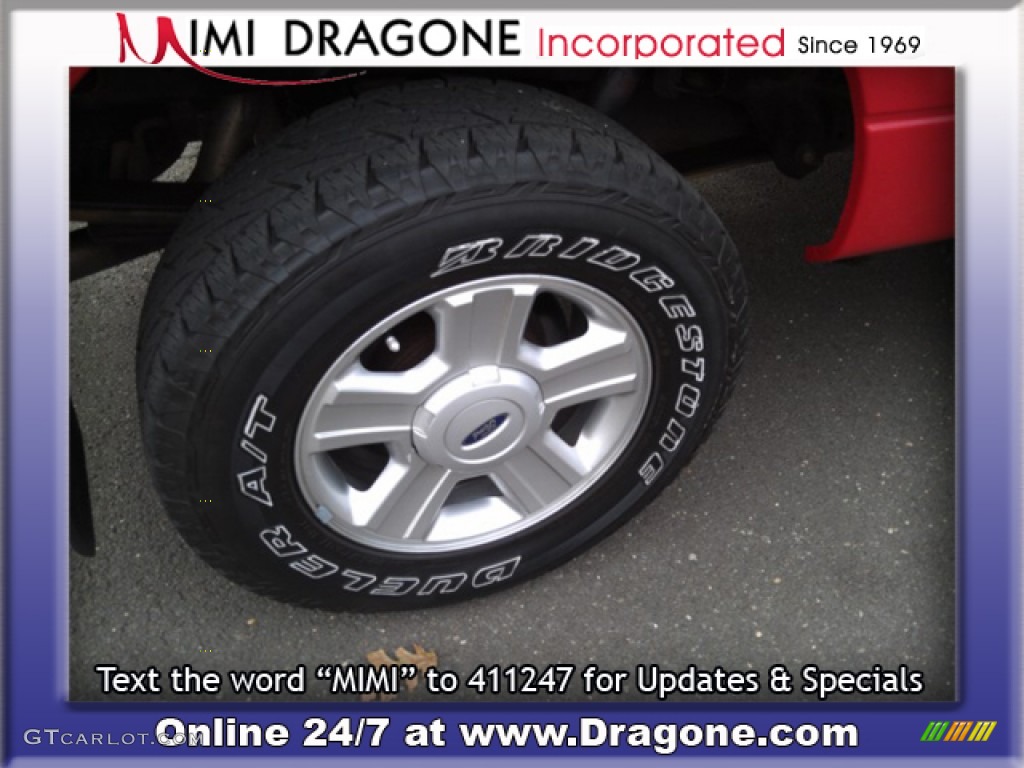 2004 F150 XLT SuperCrew 4x4 - Bright Red / Dark Flint photo #7