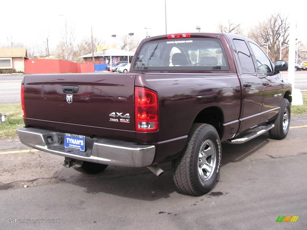 2005 Ram 1500 SLT Quad Cab 4x4 - Deep Molten Red Pearl / Dark Slate Gray photo #4