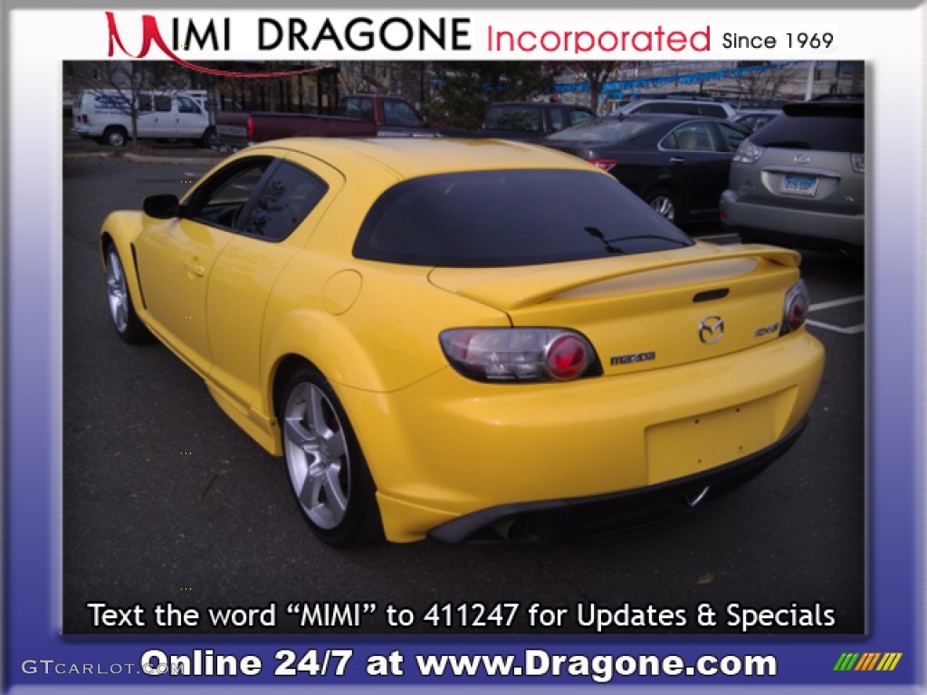2004 RX-8 Sport - Lightning Yellow / Black photo #3