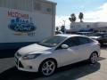 2013 White Platinum Ford Focus Titanium Sedan  photo #1