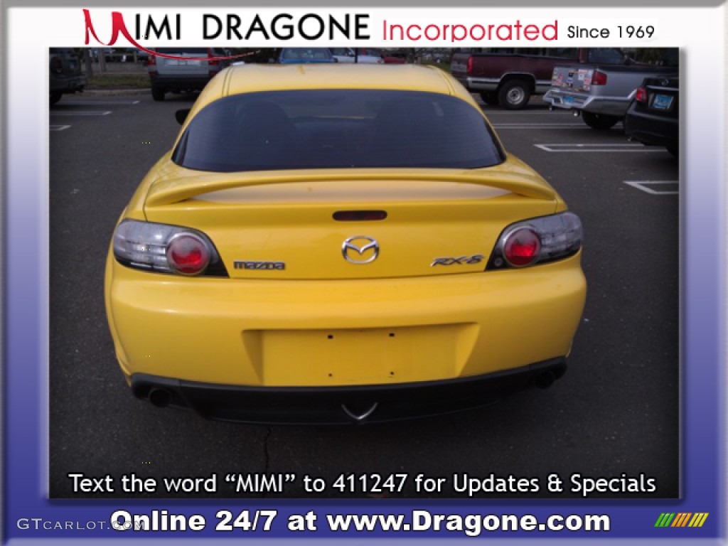 2004 RX-8 Sport - Lightning Yellow / Black photo #4