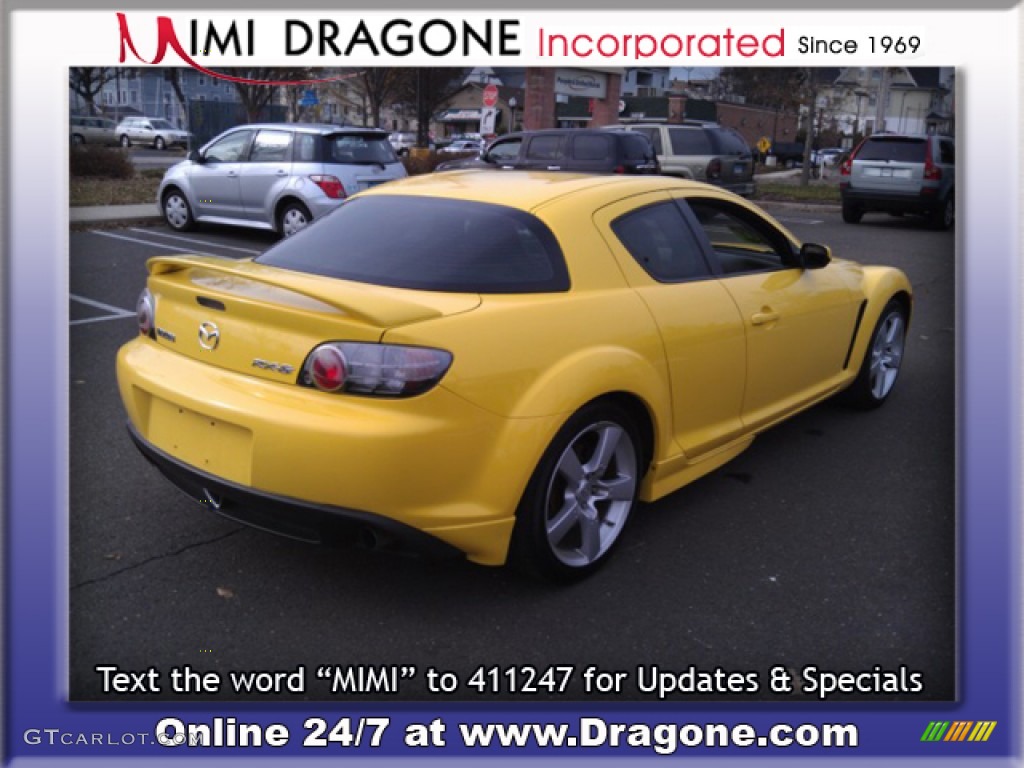 2004 RX-8 Sport - Lightning Yellow / Black photo #5