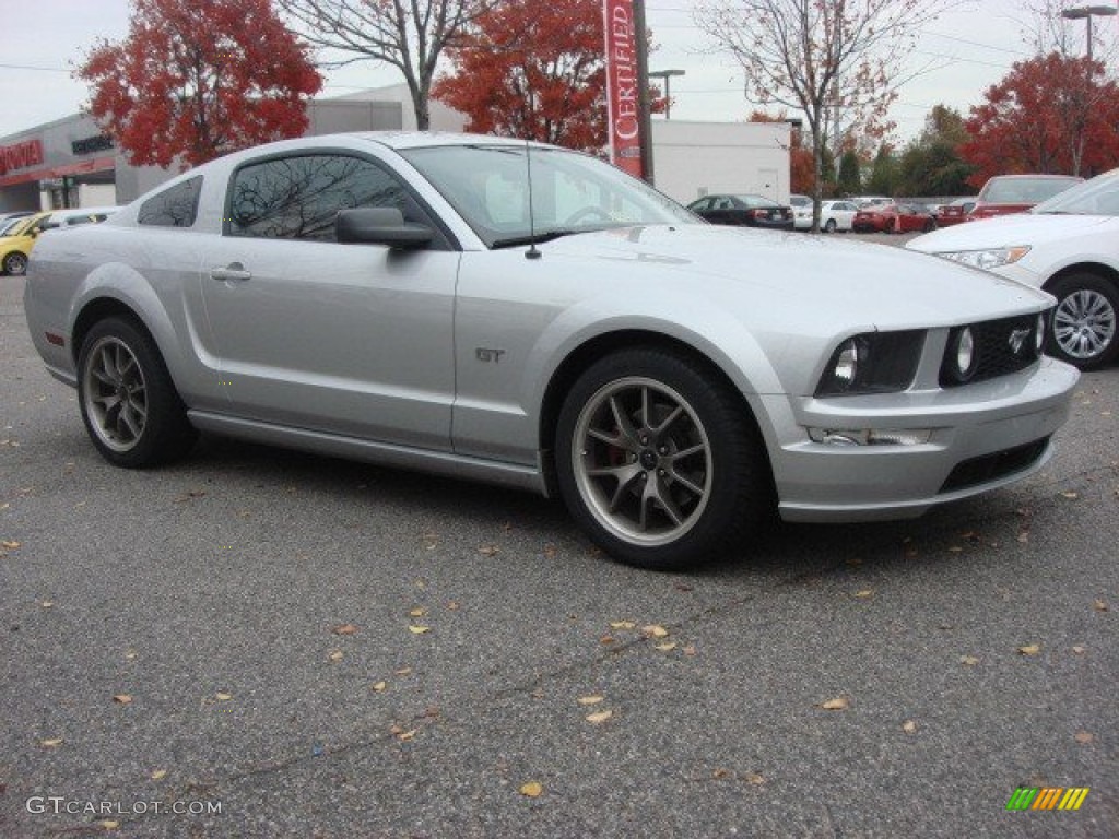 Satin Silver Metallic 2005 Ford Mustang GT Premium Coupe Exterior Photo #73690326