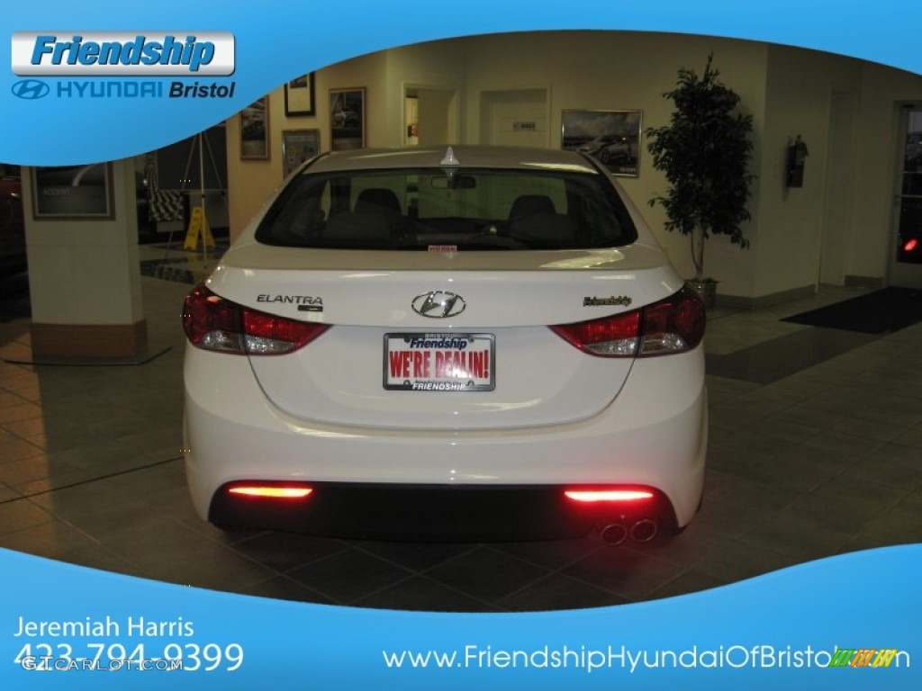 2013 Elantra Coupe GS - Monaco White / Gray photo #4