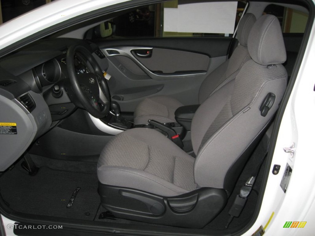 2013 Elantra Coupe GS - Monaco White / Gray photo #13