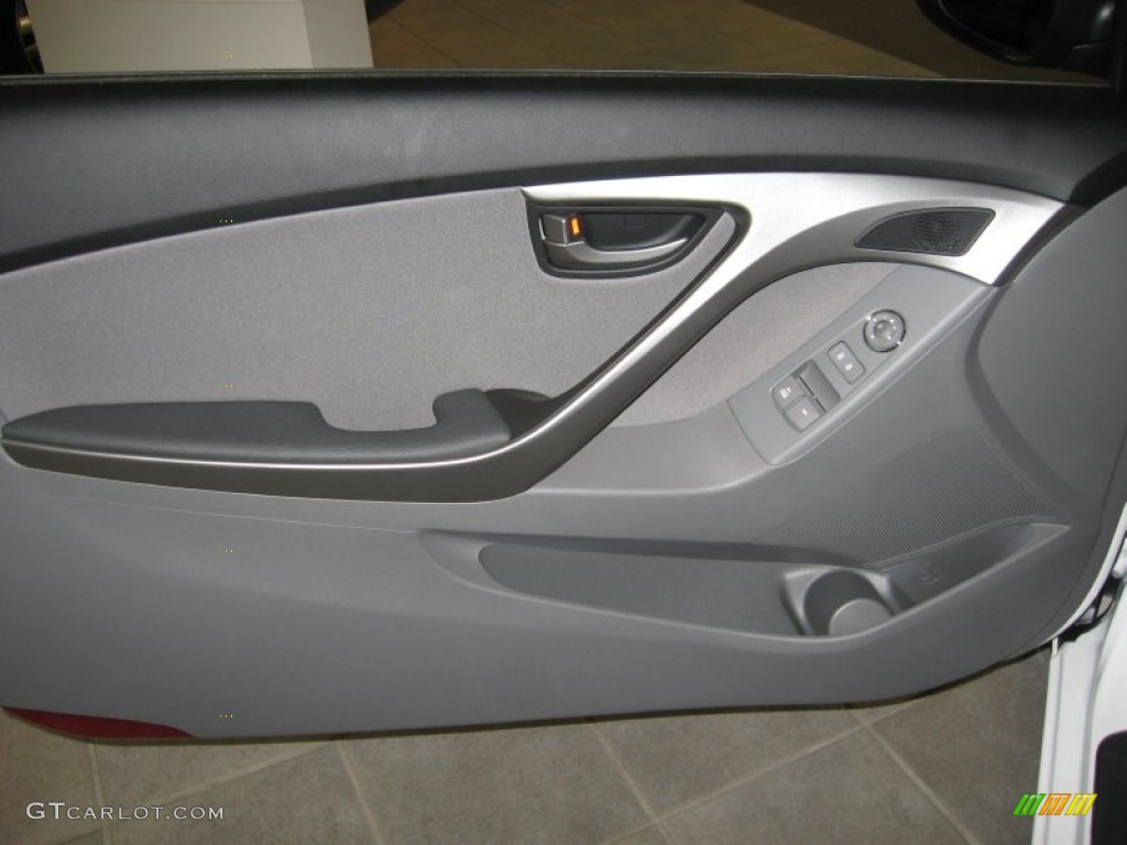 2013 Elantra Coupe GS - Monaco White / Gray photo #15