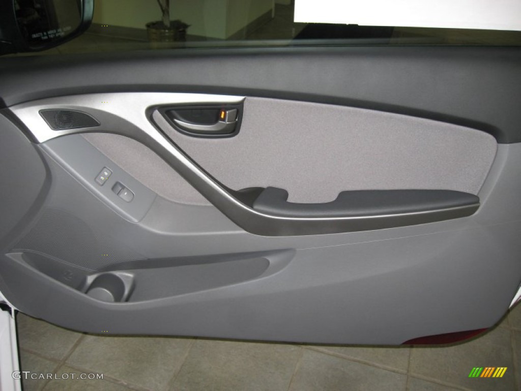 2013 Elantra Coupe GS - Monaco White / Gray photo #20