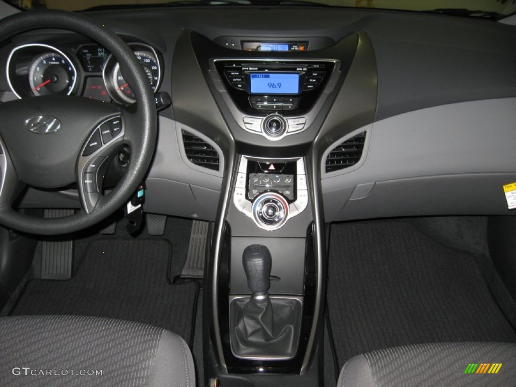 2013 Elantra Coupe GS - Monaco White / Gray photo #22