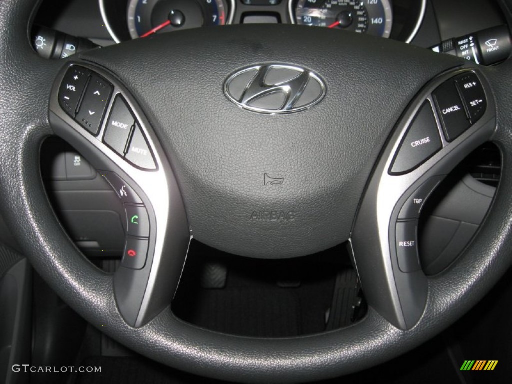 2013 Elantra Coupe GS - Monaco White / Gray photo #26