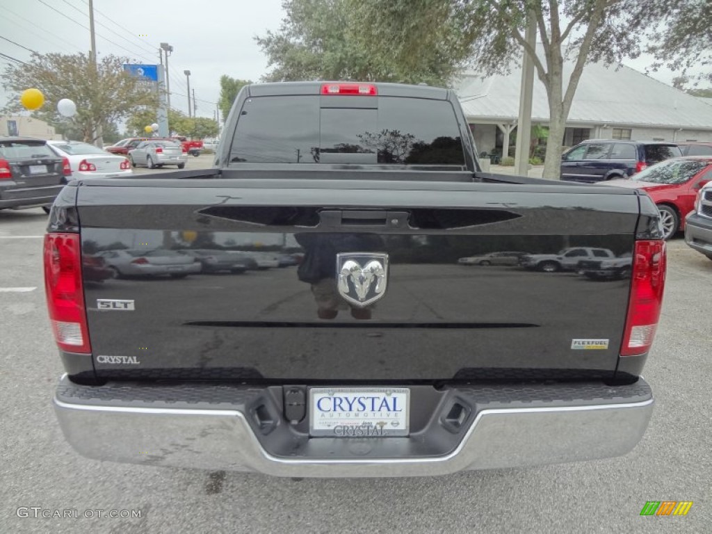 2011 Ram 1500 SLT Quad Cab - Brilliant Black Crystal Pearl / Dark Slate Gray/Medium Graystone photo #7