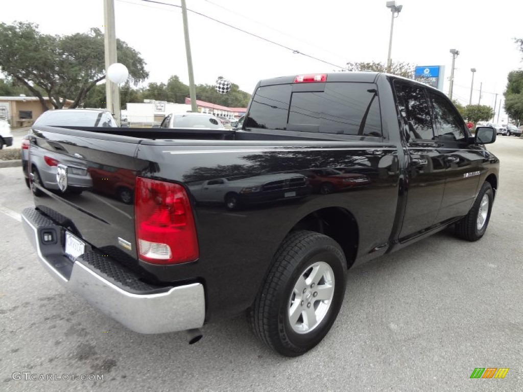 2011 Ram 1500 SLT Quad Cab - Brilliant Black Crystal Pearl / Dark Slate Gray/Medium Graystone photo #8