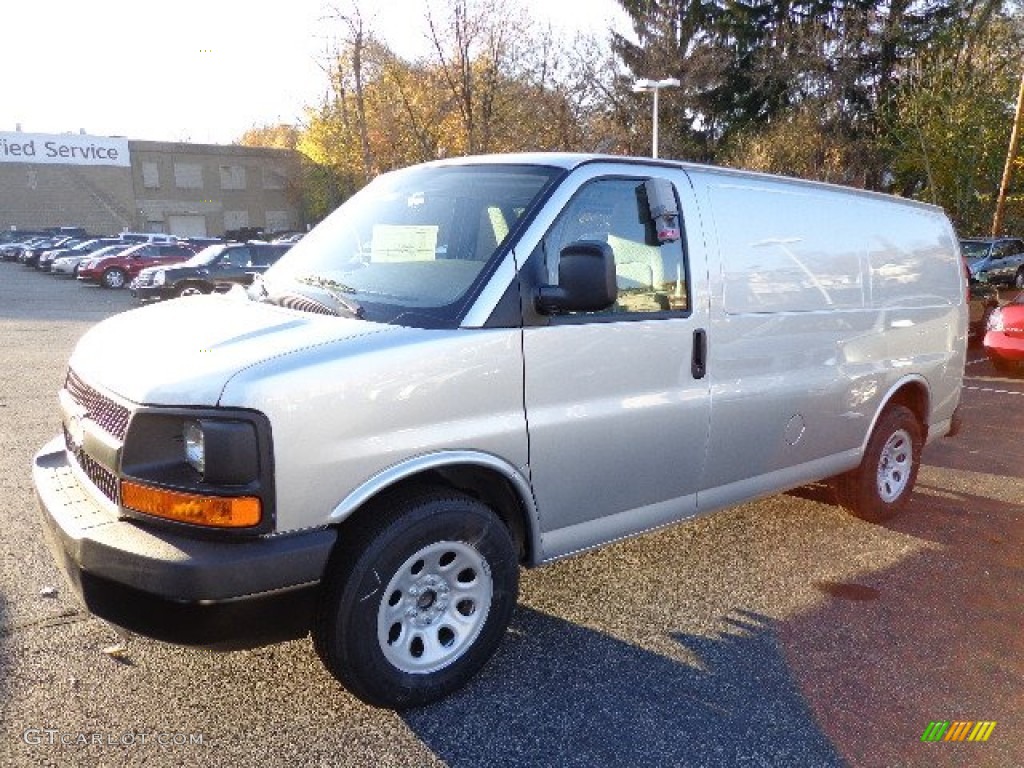 Sheer Silver Metallic 2013 Chevrolet Express 1500 Cargo Van Exterior Photo #73692315