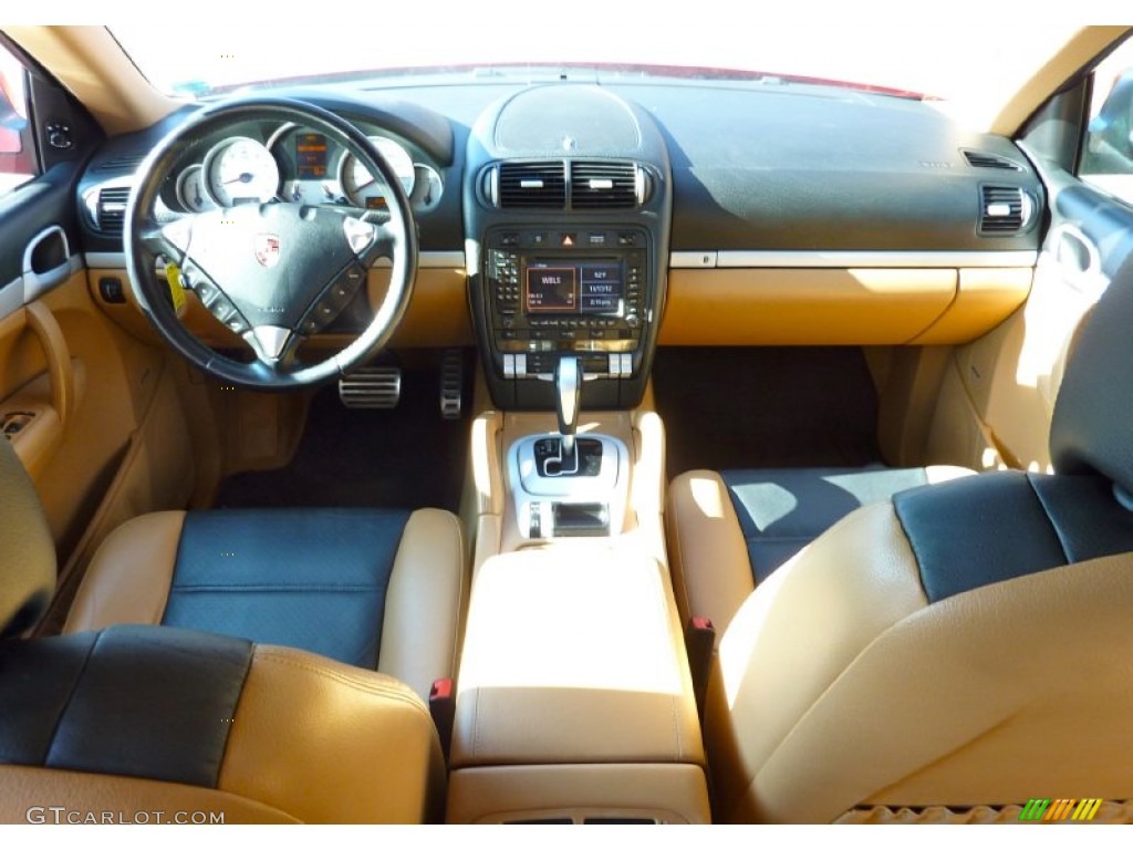 2006 Porsche Cayenne S Titanium Black/Sand Beige Dashboard Photo #73693440
