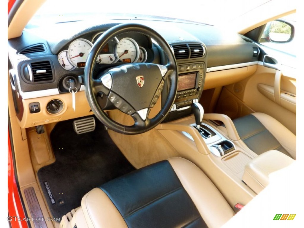 Black/Sand Beige Interior 2006 Porsche Cayenne S Titanium Photo #73693555