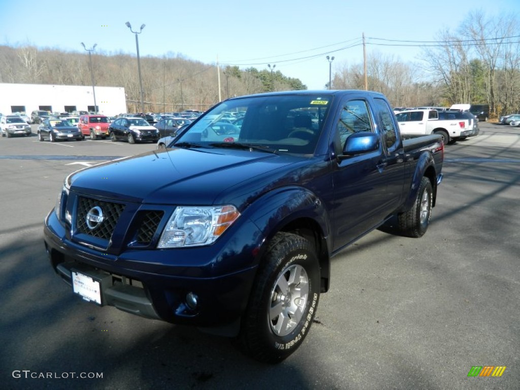 2010 Frontier SE V6 King Cab 4x4 - Navy Blue / Graphite/Red photo #1