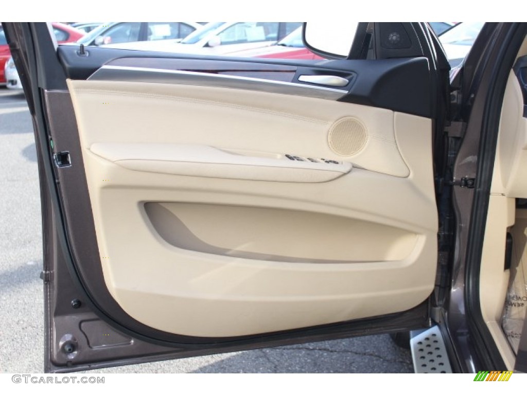 2012 BMW X5 xDrive35i Sand Beige Door Panel Photo #73696455