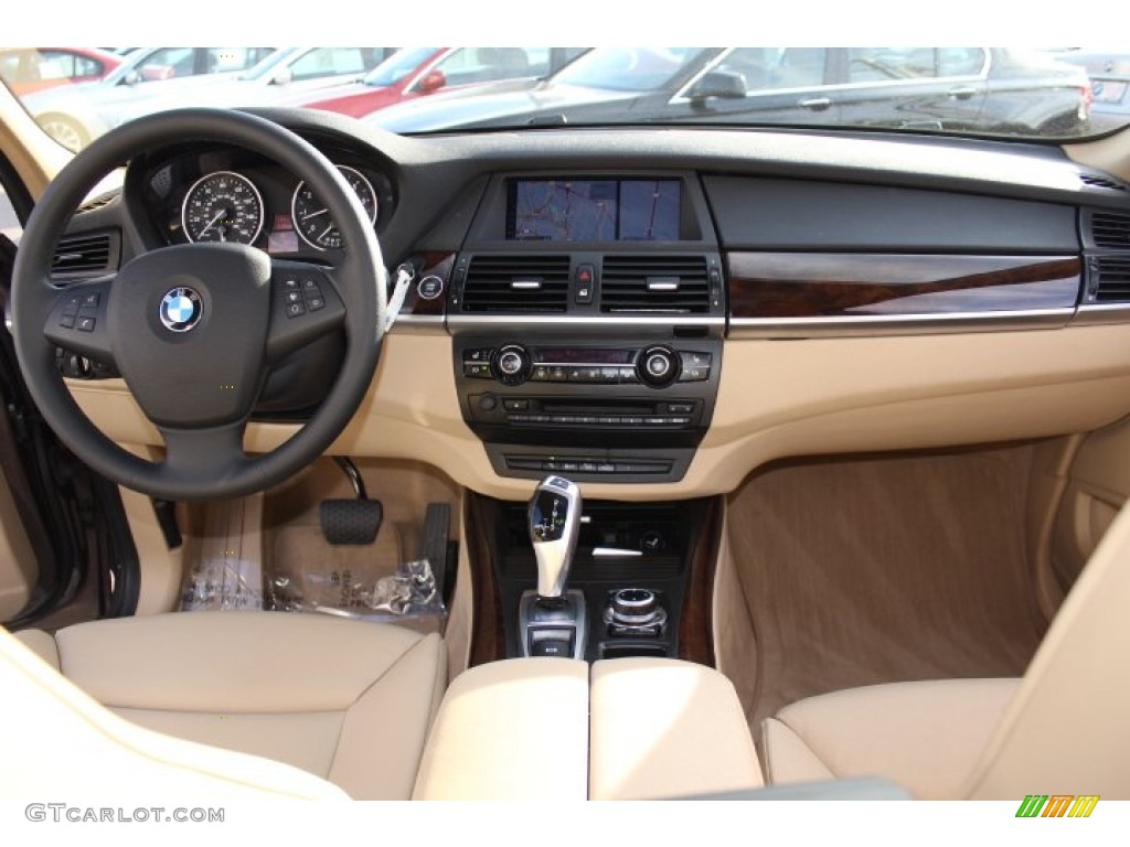2012 BMW X5 xDrive35i Sand Beige Dashboard Photo #73696515