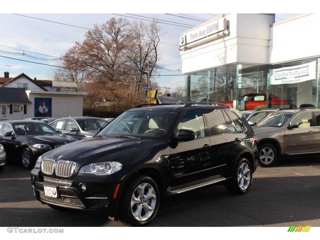 2012 X5 xDrive50i - Black Sapphire Metallic / Oyster photo #1