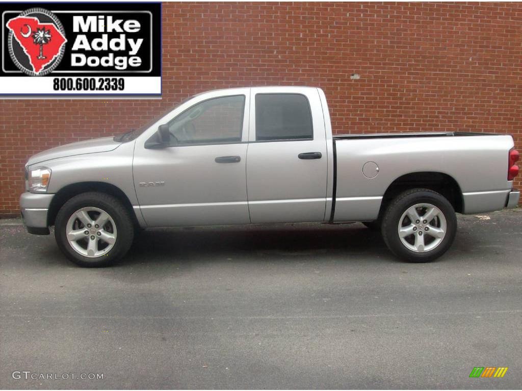 2008 Ram 1500 Big Horn Edition Quad Cab - Bright Silver Metallic / Medium Slate Gray photo #1