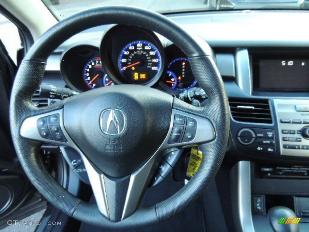 2010 Acura RDX SH-AWD Ebony Steering Wheel Photo #73697125