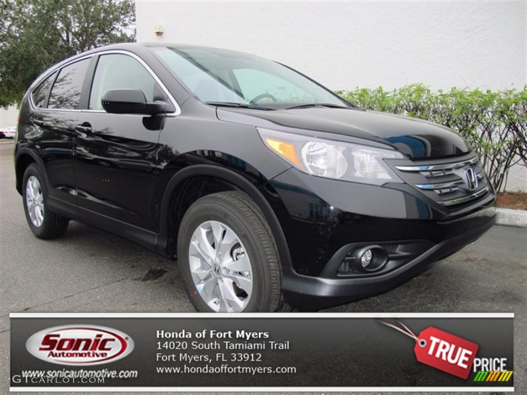 2013 CR-V EX AWD - Crystal Black Pearl / Black photo #1